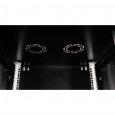 Шкаф 19" телекоммуникационный настенный, 12U 635x600х600 мм, дверь стекло,черный